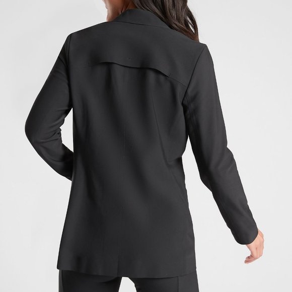 Athleta Black Interstellar Blazer Jacket sz 10 Women's